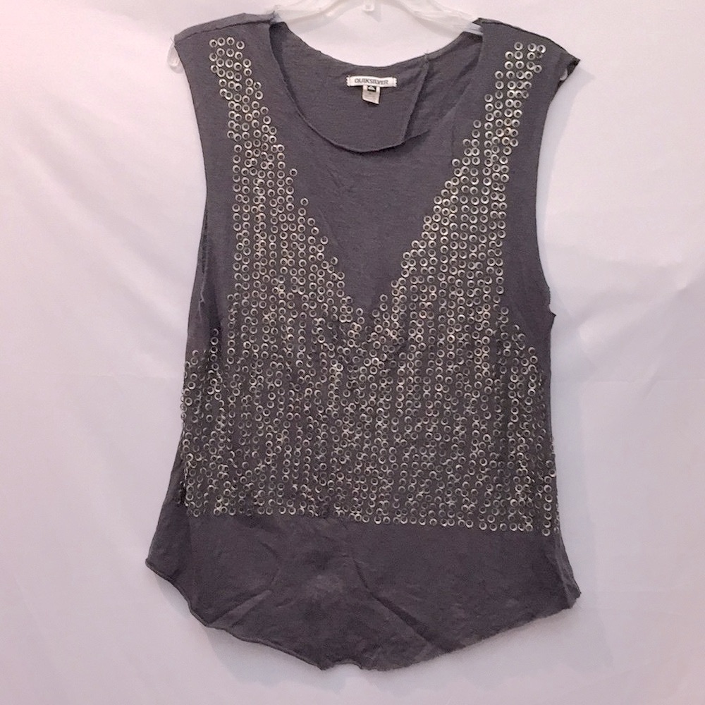 QUICKSILVER Gray Tank Top Essential Style